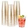 JOLLY CHEF 50 Pack 10 oz Gold Plastic Cups Disposable Gold Glitter Plastic Cups Perfect for Wedding Thanksgiving HalloweenChristmas Parties