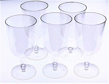 Exquisite Plastic Wine Glasses Set 240 Pack 6 Oz Crystal Clear Disposable Champagne Glasses With Stem Wine Cups For Parties Ideal For Weddings Birthdays Parties Plastic Cups For Wine