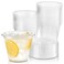 Fit Meal Prep 50 Pack 9 oz Clear Plastic Cups with Flat Lids Disposable Iced Coffee Cups BPA Free Premium Crystal Smoothie Cup for Party Lemonade Stand Cold Drinks Juice Milkshake
