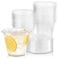 Fit Meal Prep 50 Pack 9 oz Clear Plastic Cups with Flat Lids Disposable Iced Coffee Cups BPA Free Premium Crystal Smoothie Cup for Party Lemonade Stand Cold Drinks Juice Milkshake