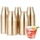 JOLLY CHEF 200 Pack 9 oz Glitter Plastic Cups Disposable Gold Cups Clear Plastic Tumblers for Wedding Thanksgiving Christmas Party