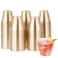 JOLLY CHEF 200 Pack 9 oz Glitter Plastic Cups Disposable Gold Cups Clear Plastic Tumblers for Wedding Thanksgiving Christmas Party