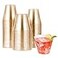 JOLLY CHEF 100 Pack 9 oz Gold Plastic Cups Disposable Gold Glitter Plastic Cups Perfect for Wedding Thanksgiving Christmas Party Cups