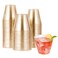 JOLLY CHEF 100 Pack 9 oz Gold Plastic Cups Disposable Gold Glitter Plastic Cups Perfect for Wedding Thanksgiving Christmas Party Cups