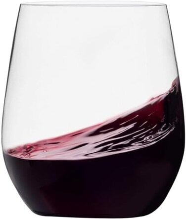 Munfix Disposable Plastic Wine Glasses Stemless 12 oz Clear Shatterproof Cups BPAFree 48 Pack