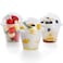 TashiBox 9 Ounce 100 Pack plastic cups with dome lids Plastic Cocktail Glasses with lids Plastic Drinking Cups with Lids Bulk Party Cups Wedding Tumblers