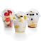 TashiBox 9 Ounce 100 Pack plastic cups with dome lids Plastic Cocktail Glasses with lids Plastic Drinking Cups with Lids Bulk Party Cups Wedding Tumblers