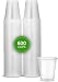 PLASTICPRO 3 oz Disposable Plasic Clear Drinking Cups 600 Count