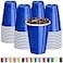 DecorRack Blue Plastic Cups 12 oz Disposable Cups Reusable Party Supplies 40 Count