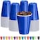 DecorRack Blue Plastic Cups 12 oz Disposable Cups Reusable Party Supplies 40 Count