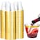 I00000 200 Pack Gold Plastic Cups 9 Oz Elegant Clear Plastic Cups Gold Rimmed Disposable Wine Glasses Fancy Disposable Party Cup Wedding Cup Drinking Tumblers Cocktail Glasses Perfect for Party