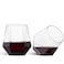 Munfix Plastic Stemless Wine Glasses 32 Pack Diamond Shaped Unbreakable Disposable 12 Oz Clear Plastic Wine Champagne Whiskey Cups Shatterproof Recyclable and BPAFree
