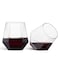 Munfix Plastic Stemless Wine Glasses 32 Pack Diamond Shaped Unbreakable Disposable 12 Oz Clear Plastic Wine Champagne Whiskey Cups Shatterproof Recyclable and BPAFree