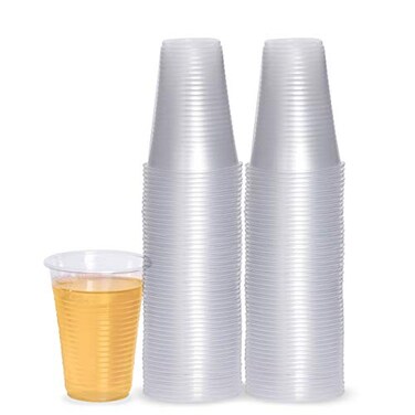 PLASTICPRO 7 oz Disposable Plastic Medium Weight Clear Drinking Cups 100 Count