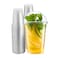 Green Direct 16 oz Disposable Drinking Clear Plastic Cups with Lids for Ice coffee Bubble Boba Tea Cold Drinks Smoothie Pack of 50