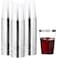 I00000 200pcs Silver Disposable Plastic Cups 10 oz Clear Plastic Cups Old Fashioned Tumblers Silver Rim Cup Disposable Elegant Silver Wine Glasses Cocktail Cup