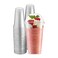 Green Direct 20 oz Clear Disposable Plastic Drinking Cups With Lids Ice coffee Bubble Boba Tea Cups for Cold Drinks Smoothie Pack of 50