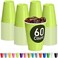DecorRack Lime Green Plastic Cups 12 oz Disposable Cups Party Supplies 60 Count