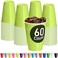 DecorRack Lime Green Plastic Cups 12 oz Disposable Cups Party Supplies 60 Count