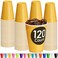 DecorRack Yellow Plastic Cups 12 oz Disposable Cups Reusable Party Supplies 120 Count