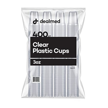 Dealmed Professional 3 oz Disposable Plastic Cups 100 Recyclable for Healthcare Dental Veterinary Food Service Use Pack of 400
