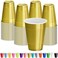 DecorRack Gold Plastic Cups 12 oz Disposable Cups Party Supplies 60 Count