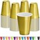 DecorRack Gold Plastic Cups 12 oz Disposable Cups Party Supplies 60 Count