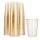 N9R 100PCS 12oz Gold Plastic Cups Disposable Gold Glitter Plastic Cups Perfect for birthdayWeddingParty Cups