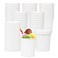 Hedume 60 Pack Paper Ice Cream Cups with 60 Pack Lids 16 OZ Frozen Dessert Containers with Lids Cold and Hot Food Container for Soup Dessert Yogurt Sauce