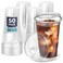 Fit Meal Prep 50 Pack 20 oz Clear Plastic Cups with Strawless Sip Lids Disposable Plastic Coffee Cups with Lids To Go Cups for Iced Coffee Smoothies Soda Party Drinks Bubble Tea Cold Beverage