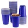StarMar Blue Cups 50 Pack 16 oz Disposable Plastic Cup Big Birthday Party Cups