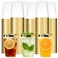 Tebery 100 Pack Clear Plastic Cups Party Glasses 16Oz Disposable Cup Plastic Tumblers Elegant Party Tumblers Cups Wedding Cup with Gold Rim