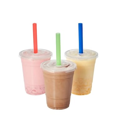 FULING Clear Plastic Cups With Lids Disposable Cups for Iced Drinks Coffee Tea Smoothie Bubble Boba 100 Sets 16 oz