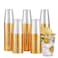 JOLLY CHEF 100 Pack 12 oz Gold Plastic Cups Tumblers Elegant Gold Rimmed Disposable Cups Perfect for Thanksgiving Day Christmas