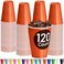 DecorRack Orange Plastic Cups 12 oz Disposable Cups Reusable Party Supplies 120 Count