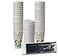 DuraCasa Straws and Coffee Design Insulated Paper Cup 16oz Cups Lids and DrinkingStirring Sticks Set 16 oz 50 Cups 50 Lids 50 Straws