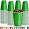 DecorRack Dark Green Plastic Cups 12 oz Disposable Cups Reusable Party Supplies 120 Count
