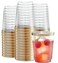 PLASTICPRO Disposable Plastic Tumblers Gold Rim 100