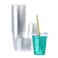 FULING Clear Plastic Cups With Lids Disposable Cups for Iced Drinks Coffee Tea Smoothie Bubble Boba 100 Sets 16 oz