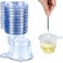 SHJYKRU 80 Pack 40ml Plastic Disposable Urine Cups Easy to Collect Urine Specimen Cups for Pregnancy TestOvulation TestpH Test