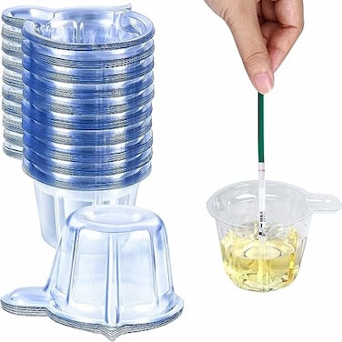 SHJYKRU 80 Pack 40ml Plastic Disposable Urine Cups Easy to Collect Urine Specimen Cups for Pregnancy TestOvulation TestpH Test