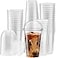 ELEGANT DISPOSABLES 50 Sets 20 Oz Crystal Clear PET Plastic Cups With Dome lids for Iced Coffee Cold Drinks Milkshake Slush Cups Smoothys Slurpee Partys Plastic Disposable Cups