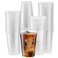 ELEGANT DISPOSABLES 50 Count 20 Ounce Crystal Clear PET Cups for Iced Coffee Cold Drinks Slush Smoothys Slurpee Partys Plastic Disposable Cups
