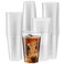 ELEGANT DISPOSABLES 50 Count 20 Ounce Crystal Clear PET Cups for Iced Coffee Cold Drinks Slush Smoothys Slurpee Partys Plastic Disposable Cups