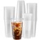 ELEGANT DISPOSABLES Crystal Clear PET Cups for Iced CoffeeMilkshake Cold Drinks Slush Smoothys Slurpee Ice cream Dessert Partys Plastic Disposable Cups 50 24 oz