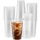 ELEGANT DISPOSABLES Crystal Clear PET Cups for Iced CoffeeMilkshake Cold Drinks Slush Smoothys Slurpee Ice cream Dessert Partys Plastic Disposable Cups 50 24 oz