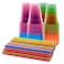 Party Essentials Soft Plastic 16Ounce Party CupsPint Glasses Assorted Neon 80Count With 100 Straws