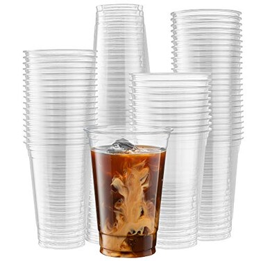 ELEGANT DISPOSABLES Crystal Clear PET Cups for Iced CoffeeMilkshake Cold Drinks Slush Smoothys Slurpee Ice cream Dessert Partys Plastic Disposable Cups 100 20 oz