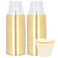 PLASTICPRO 9 oz Disposable Plastic Party CupsOld fashioned Designed Tumblers With gold Rim 100 Count Crystal Clear