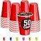 DecorRack Red Plastic Cups 9 oz Disposable Cups 50 Count